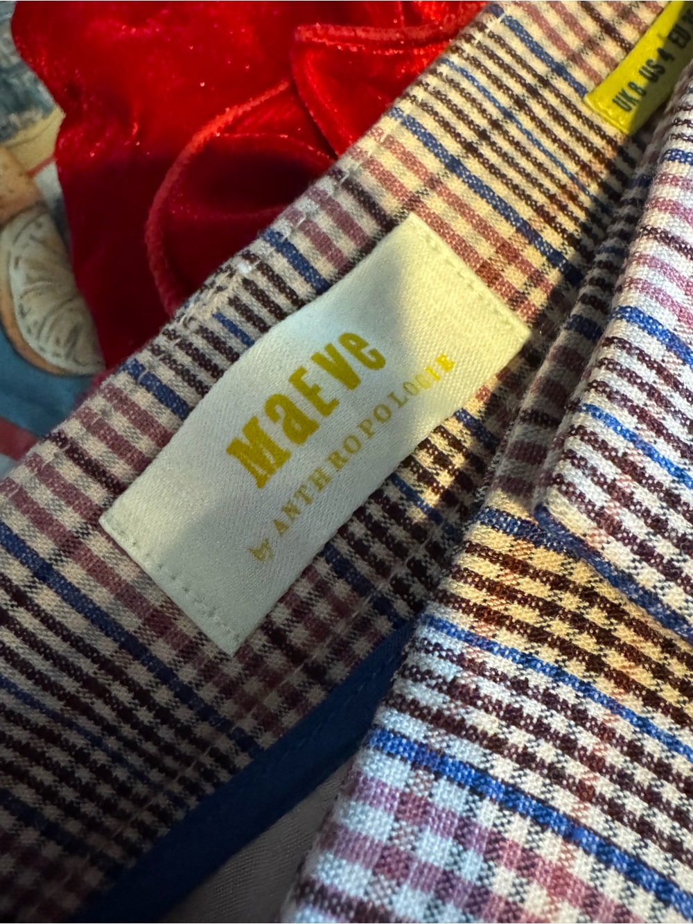 Maeve Anthropologie Plaid Wide Leg Culotte Pants Size 4 - Picture 2 of 3
